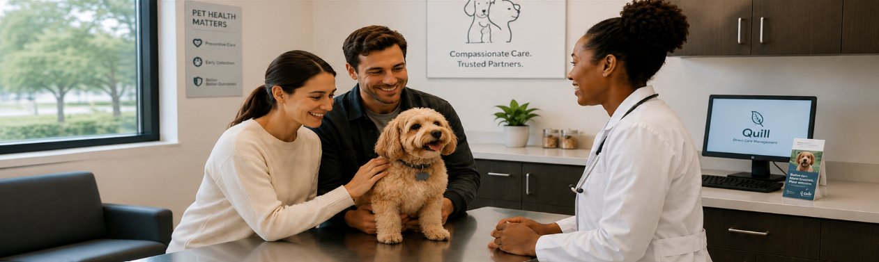 QuillsFlow pet parent app screens